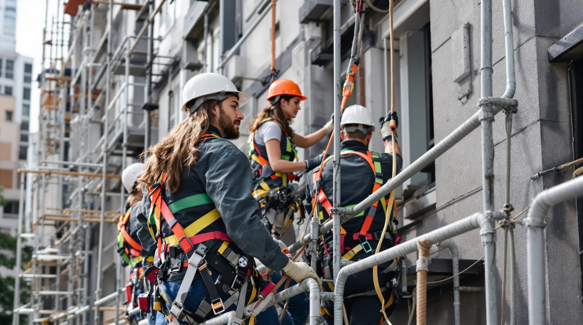 sécurité des travaux en hauteur sur façades